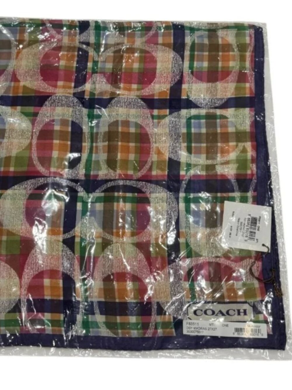 🔥 3 NWT Coach Scarves Bundle Daisy Madras Bonnie Boucle Tattersall Designer Set - Picture 4 of 4